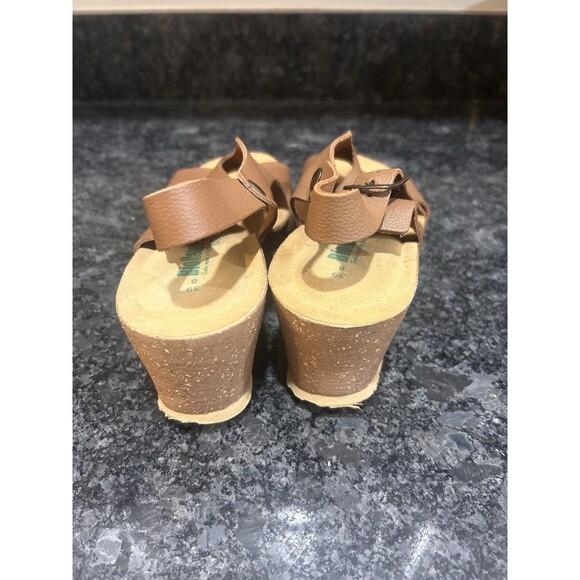 BioNatura Tessa Tan Leather Wedge Sandals Women’s Size 39 8 Support Classic Boho - Picture 7 of 8